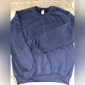 blue crew neck, new